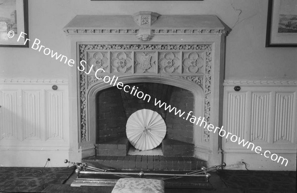 LISMORE CASTLE  DUKES STUDY FIREPLACE